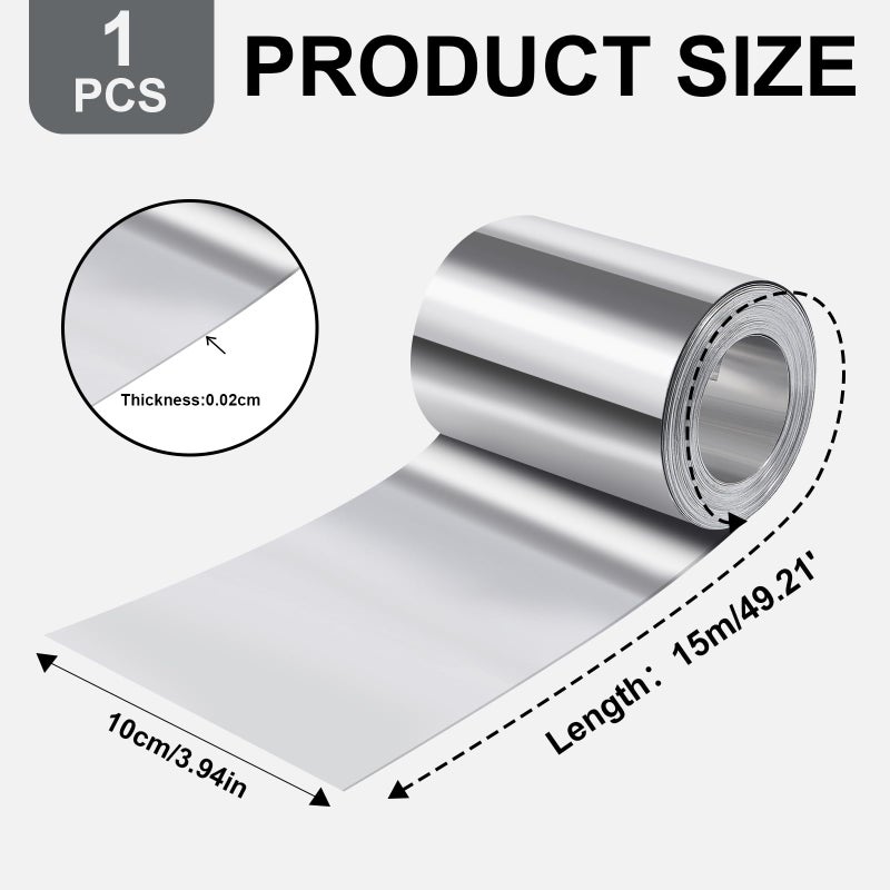 ECcandiedhaws 1 Roll Aluminum Flashing Roll Aluminum Roll for Roof Flashing Aluminum Roll Flashing Weatherproofing Metal Roofing Panels - Image 2